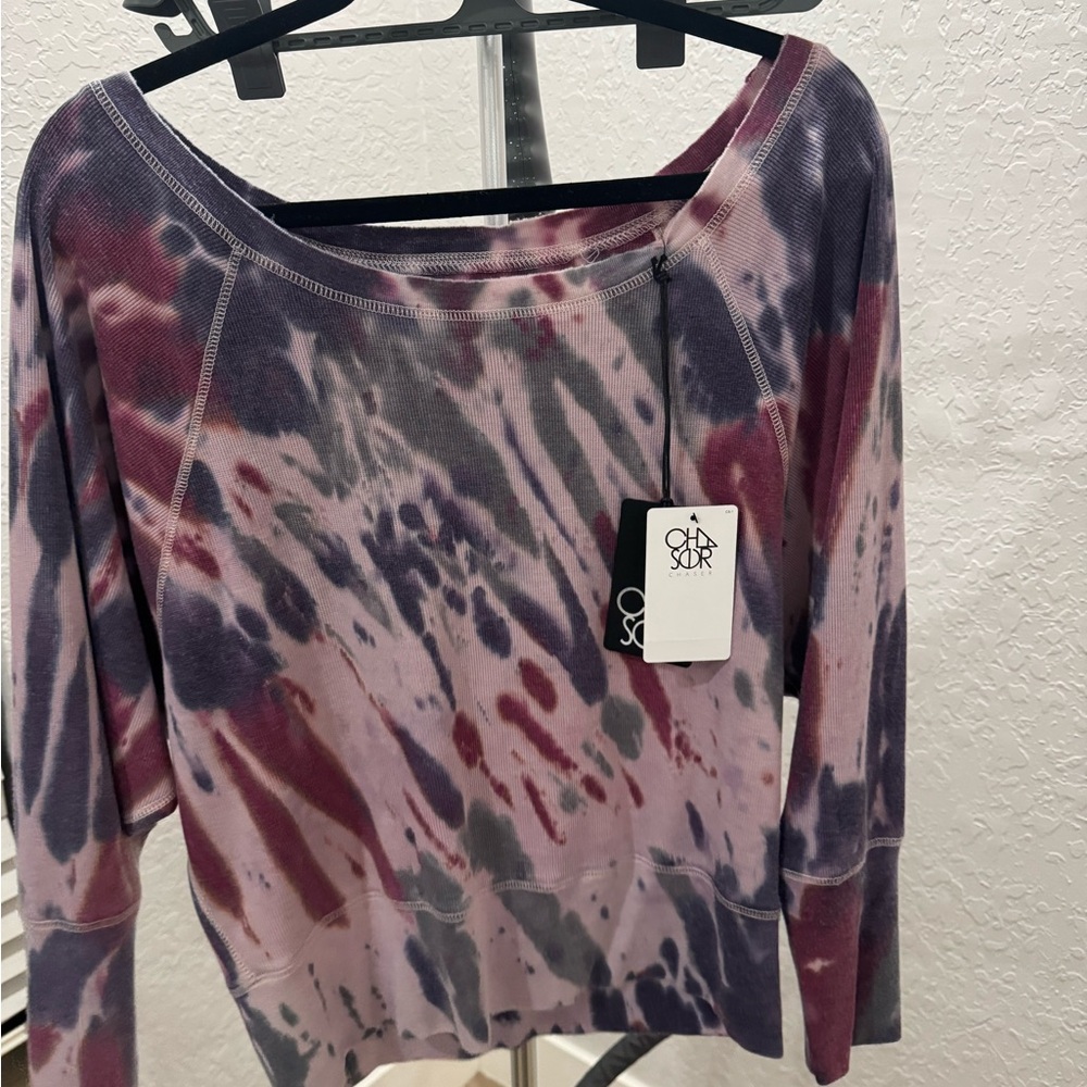 Chaser Women's Tie-Dye Top - Purple and Pink